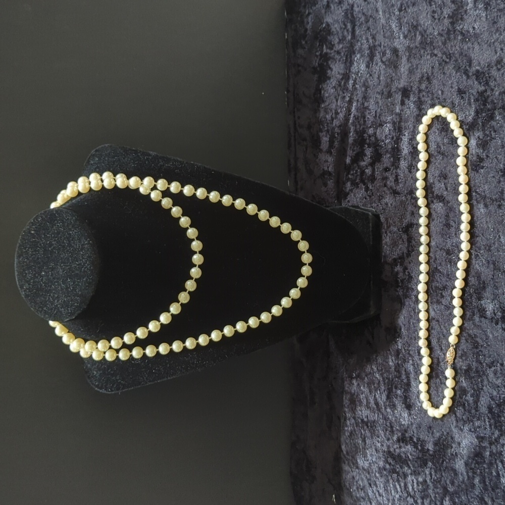 Unbranded Faux Pearl Necklace & Choker Set - Set of 2